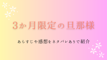 『3か月限定の旦那様』ネタバレ感想｜冷徹社長から突然のプロポーズ！？