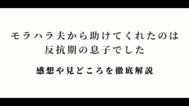 『モラハラ夫から助けてくれたのは反抗期の息子でした』を読んだ感想（ネタバレあり）最終回の結末は？